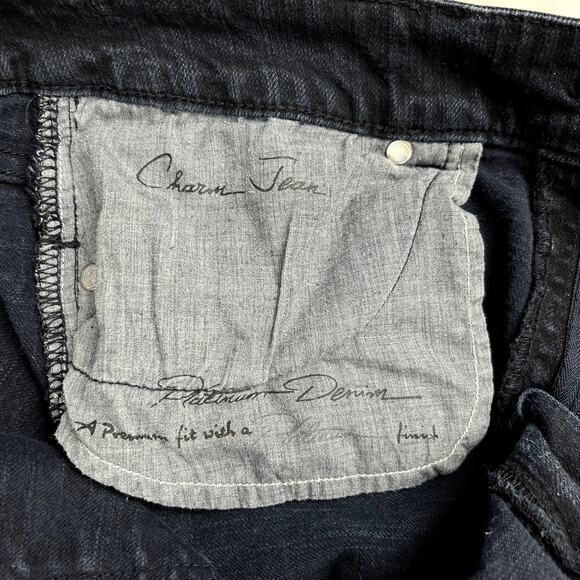 Chico's .5 Platinum Denim Charm Jean Bootcut Dark Wash Blue Jeans Womens 6 - Picture 9 of 12